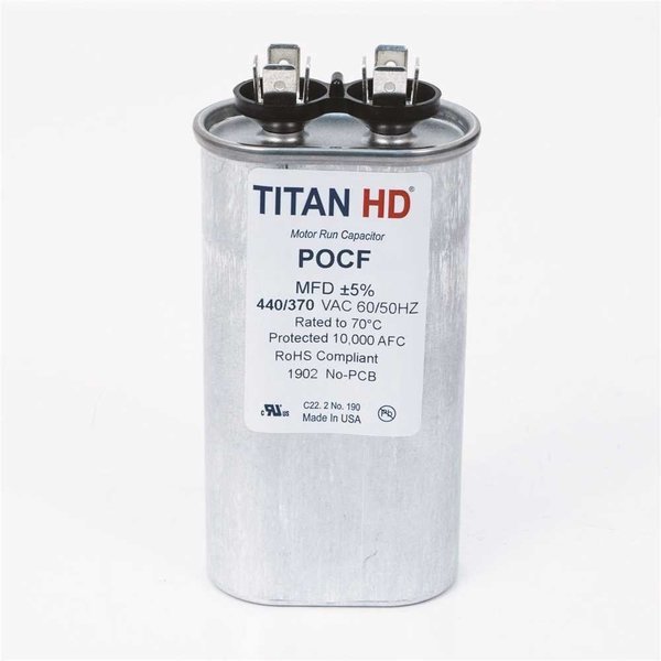 Titan Hd 35 MFD 440/370-Volt Oval Run Capacitor POCF35A